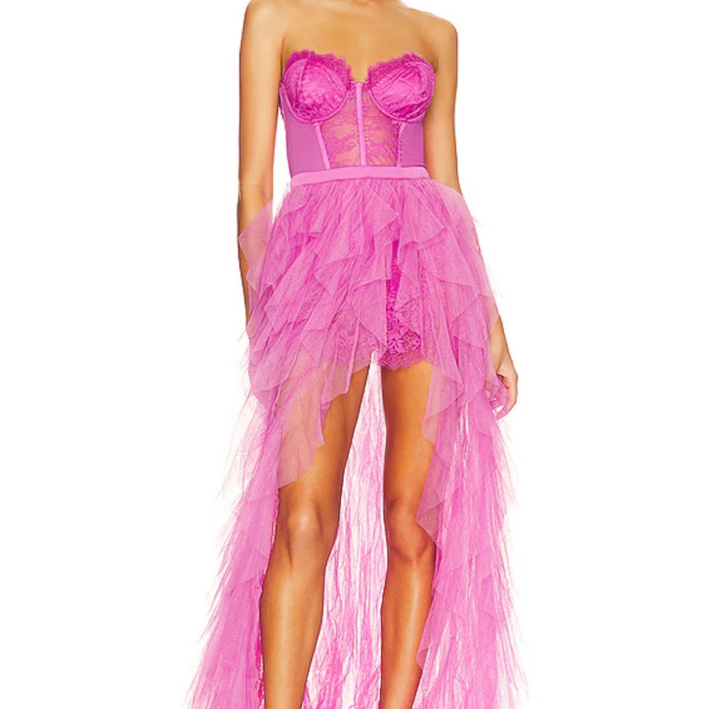 For Love & Lemons X REVOLVE Bustier Gown in Pink